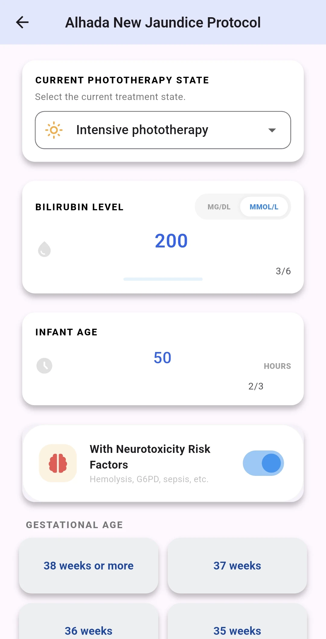 Bilirubin Charts 2026 screenshot