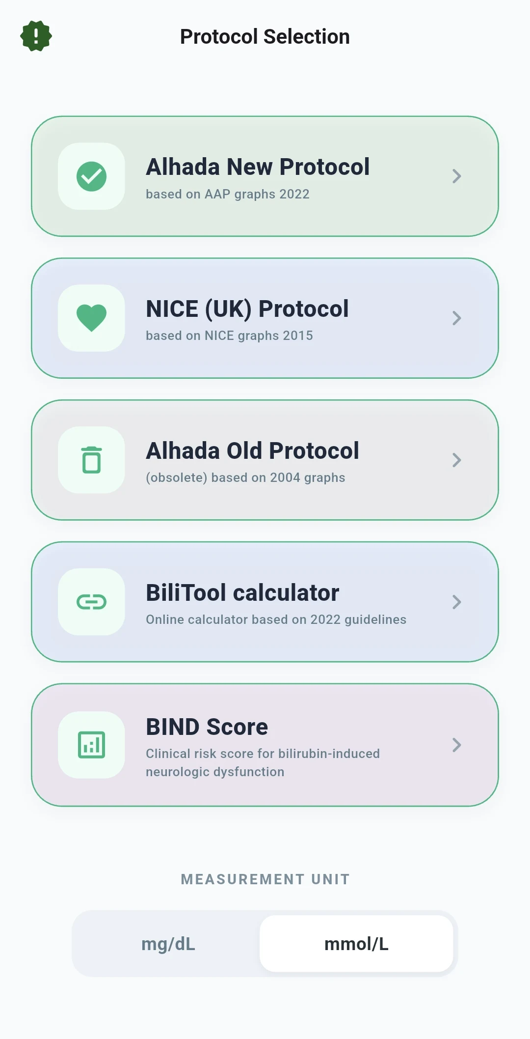 Bilirubin Charts 2026 screenshot